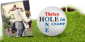 Asgar Patel thrice Golf ball in one Champion